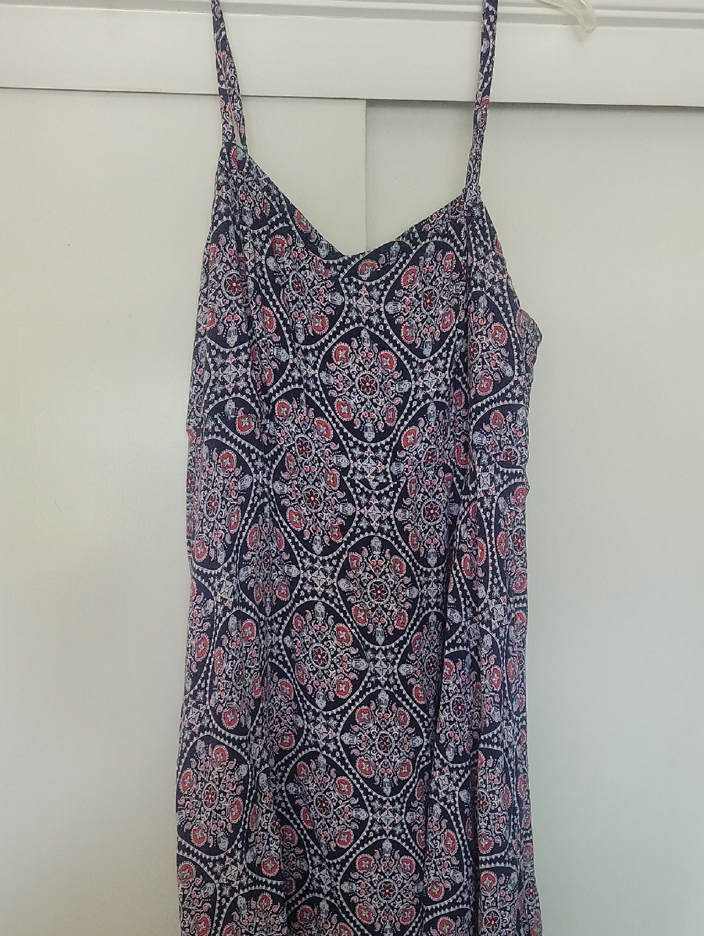 Torrid Navy Blue Patterned Spaghetti Strap Maxi Dress